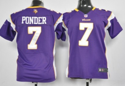 youths Jersey nike Minnesota Vikings 7 Christian Ponder Purple Game